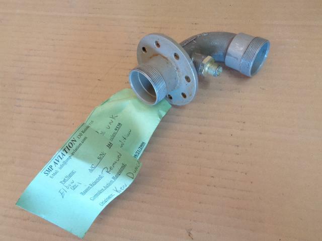 Aircraft Part Elbow P/N TP16-1A-EA Manufacturer Unknown