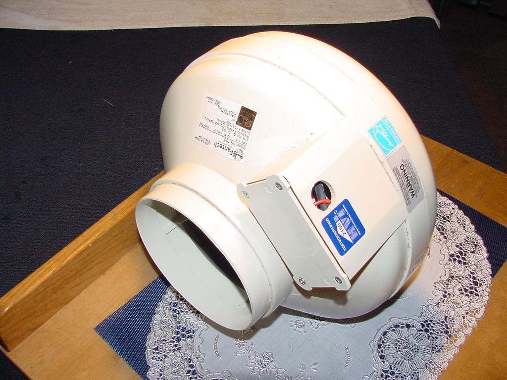 FanTech Model FR 150, Inline Centrifugal Duct fan, 115V, 60Hz, CFM 230, 6-Inch