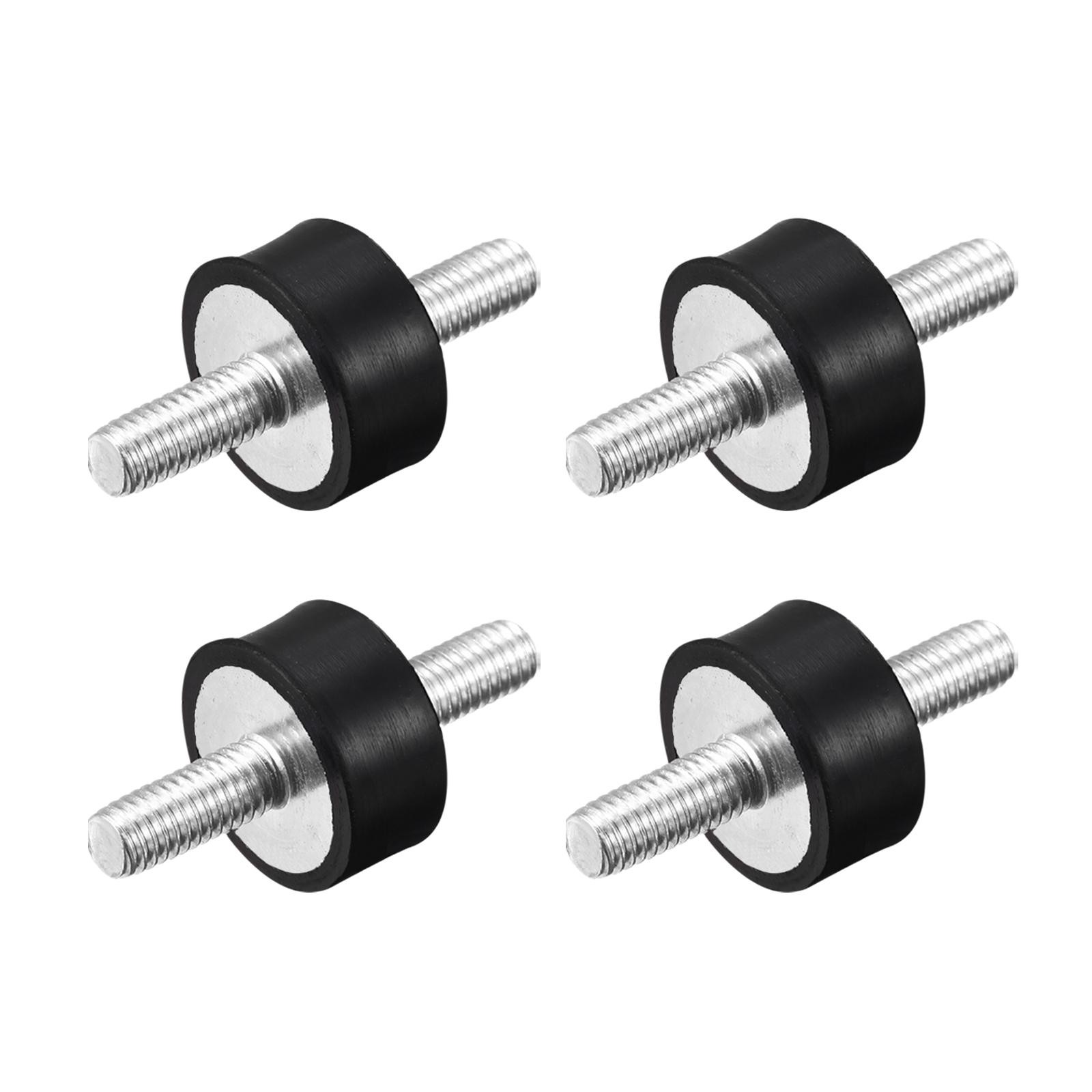 4pcs Rubber Mounts M6x18mm Male Vibration Isolator Shock Absorber D20mmxH10mm