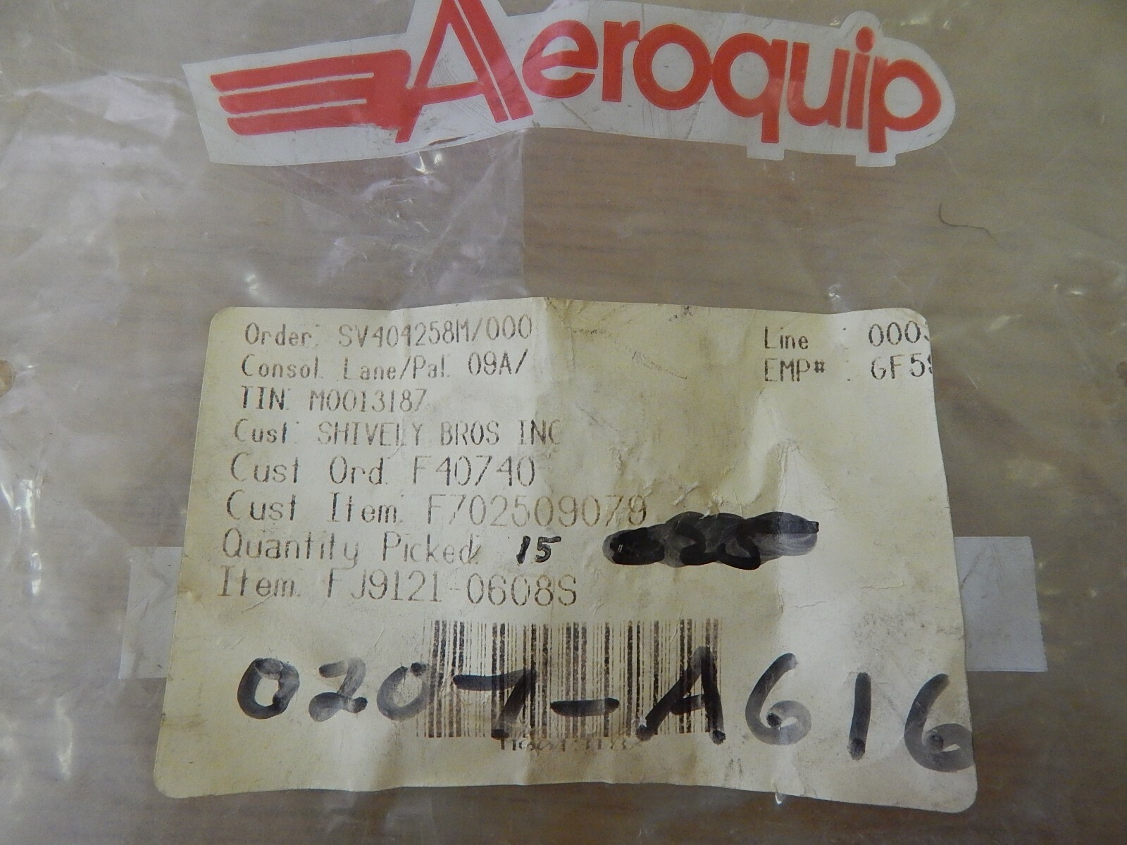 NEW Aeroquip AFJ9121-0608S Hose Fittings, SV404258M1000 Lot of 9