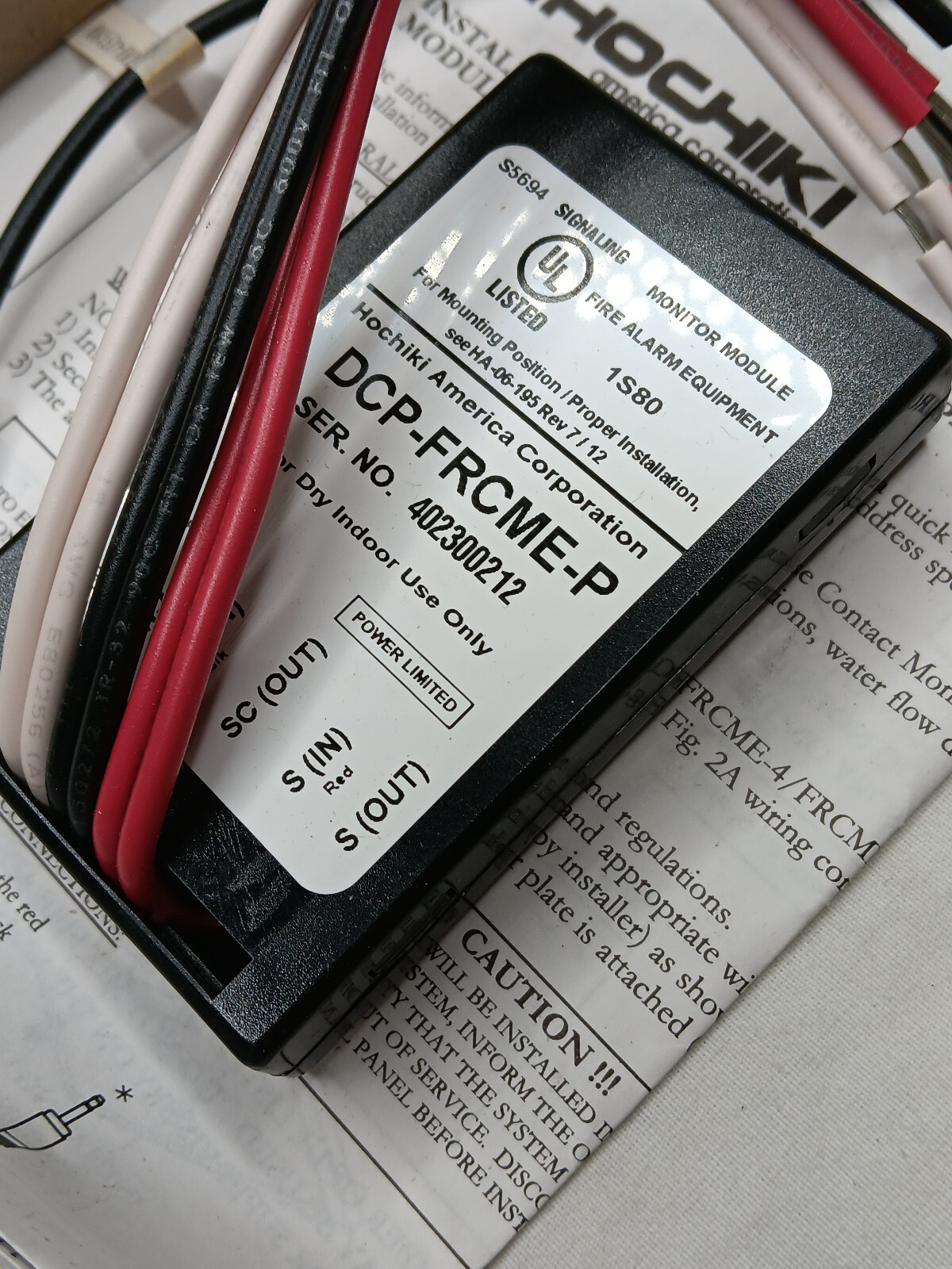 HOCHIKI DCP-FRCME-P Fast Response Contact Monitoring Pigtail Module 0400-01741