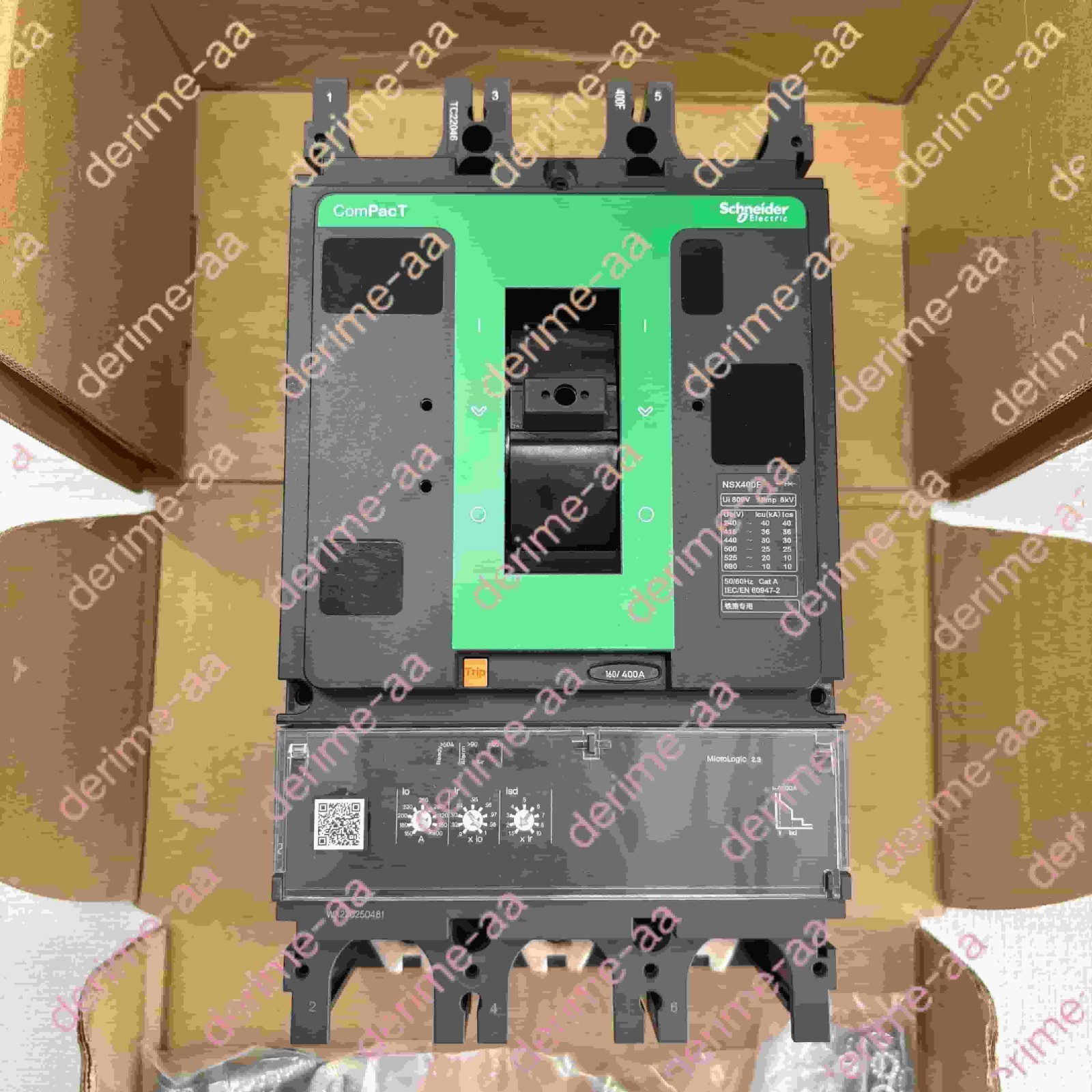 Schneider C40F32D400 NSX400F 3P 400A Molded Case Circuit Breaker (MCCB)#1pcs new
