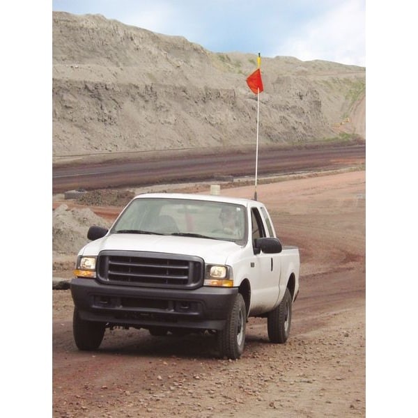 Checkers Fs3xl-O Warning Whip With Reflective X Flag, White Whip, Orange Flag