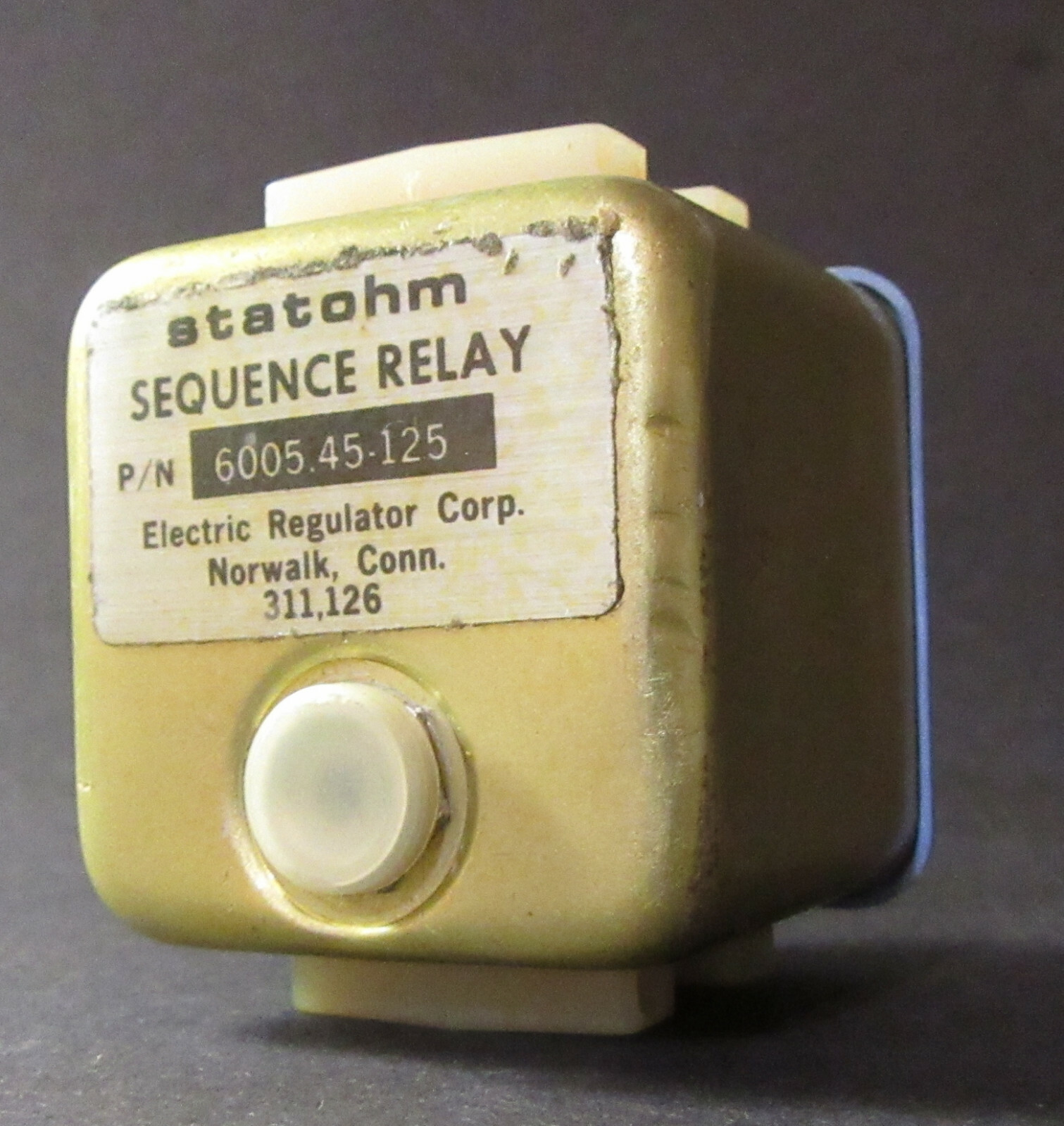 Electric Regulator Corp. Statohm Drive Soft Start Sequencer Relay 6005.45-125