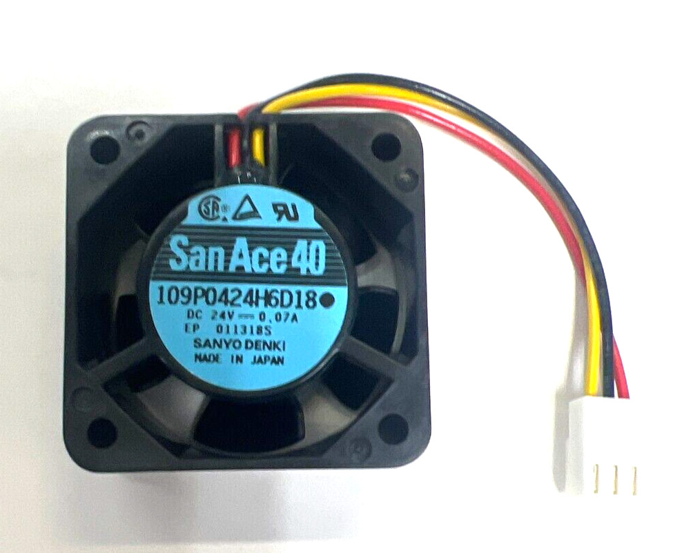 SANYO DENKI 109P0424H6D18 FAN DC 24V 0.07A 40MM X 40MM X20MM