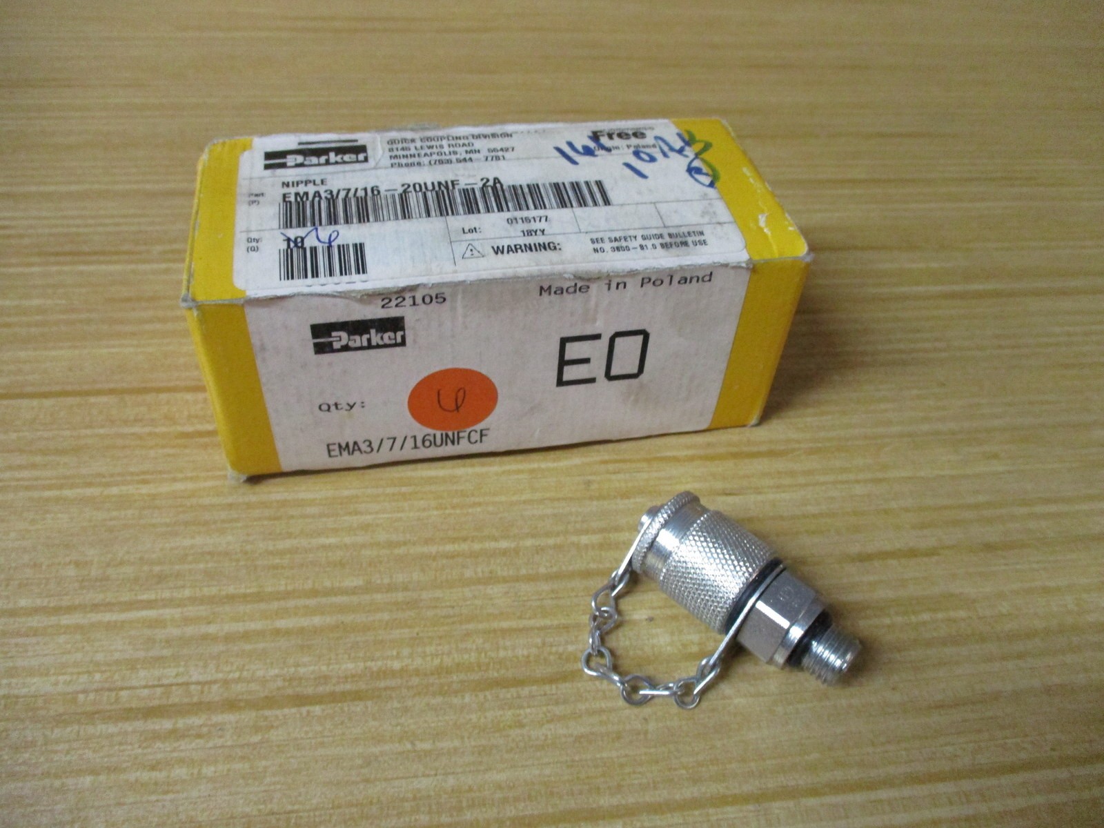 Parker EMA3/7/16UNFCF SensoControl Test Points EMA3/7/16-20UNF-2A (Pack of 4)