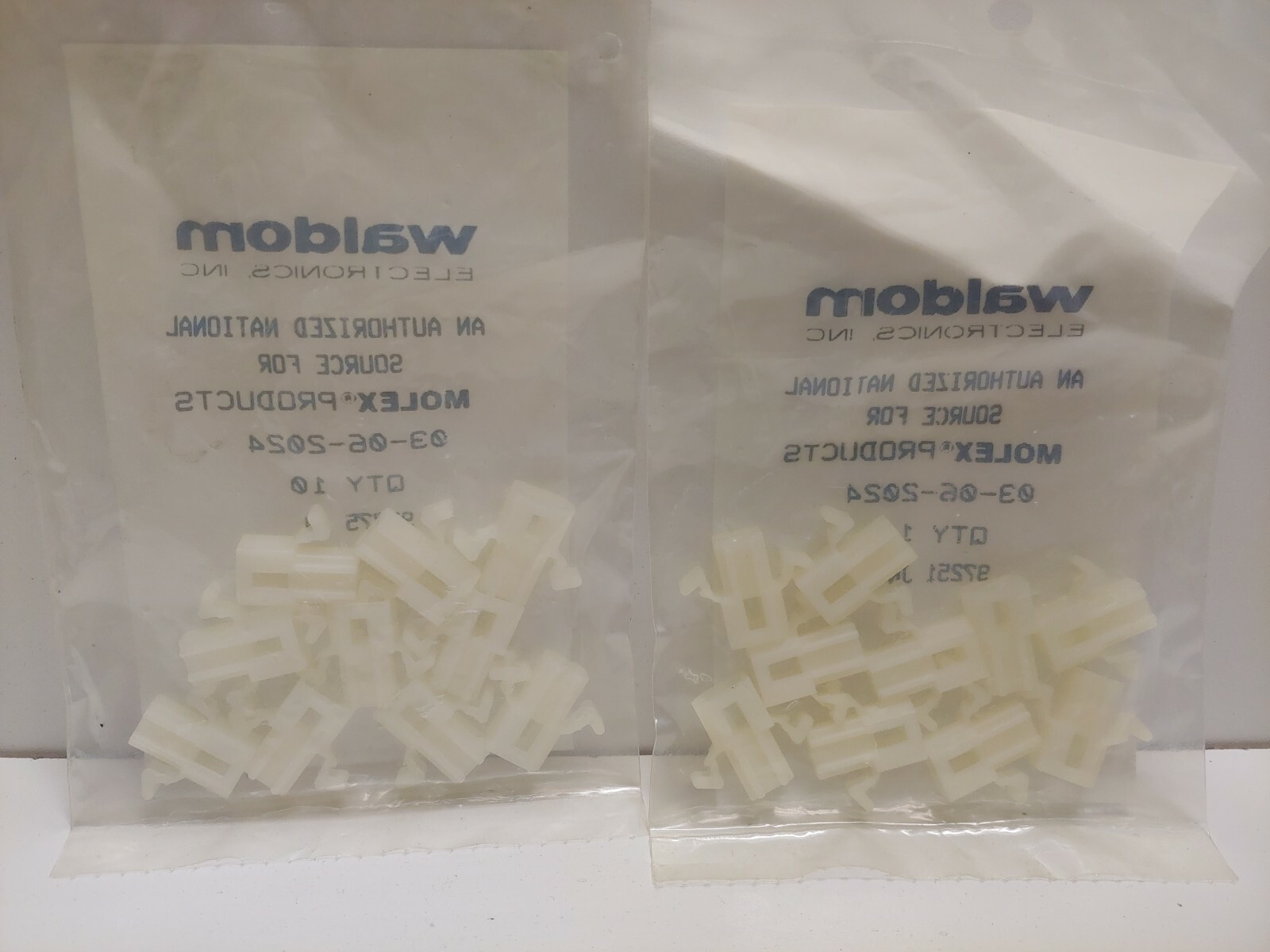 LOT OF (20) NEW OLD STOCK! MOLEX 2-PIN PLUG/SOCKET CONNECTOR HOUSINGS 03-06-2024