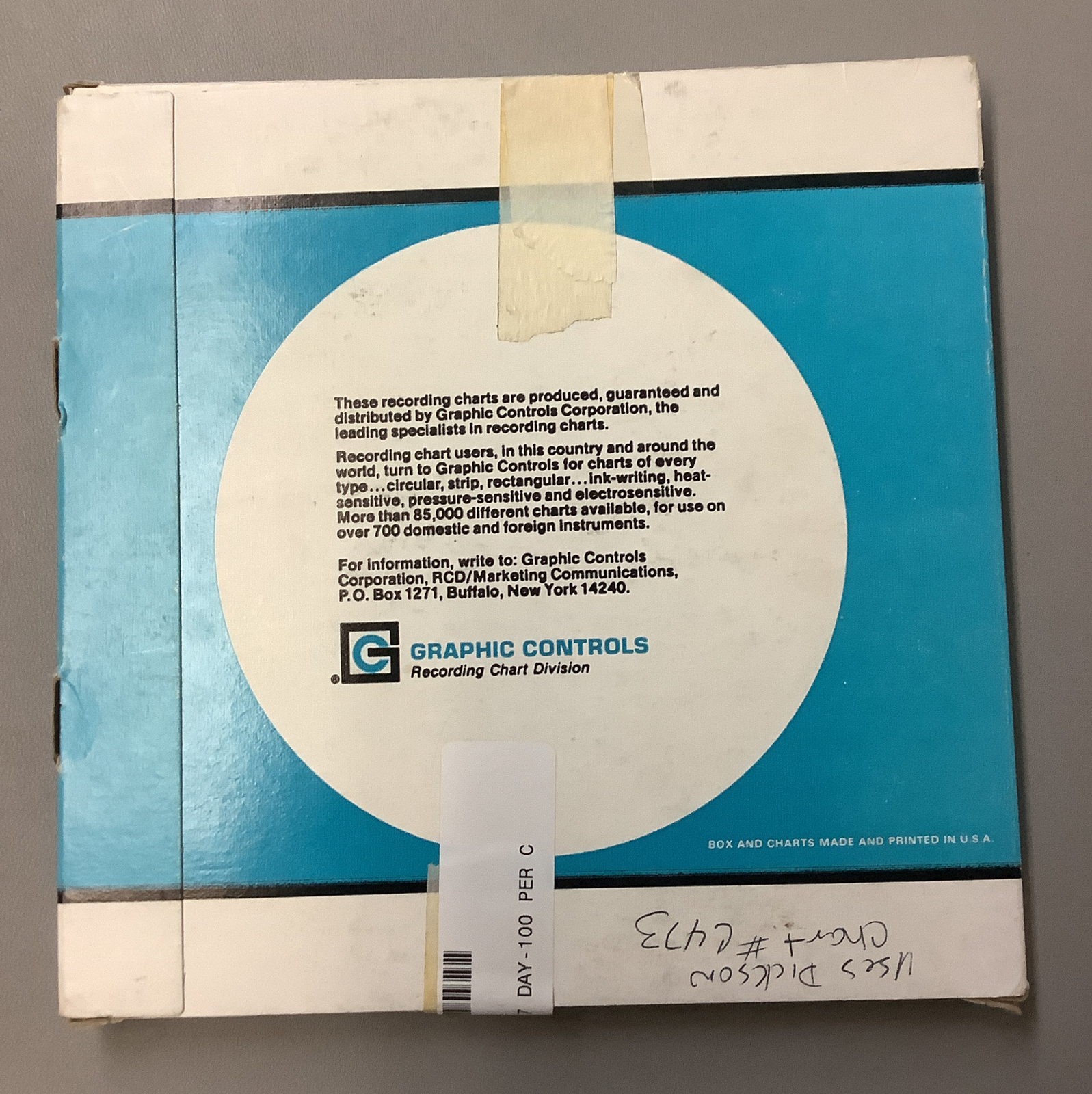 Graphic Controls 01218 Circular Recording Chart 93pcs (b398)