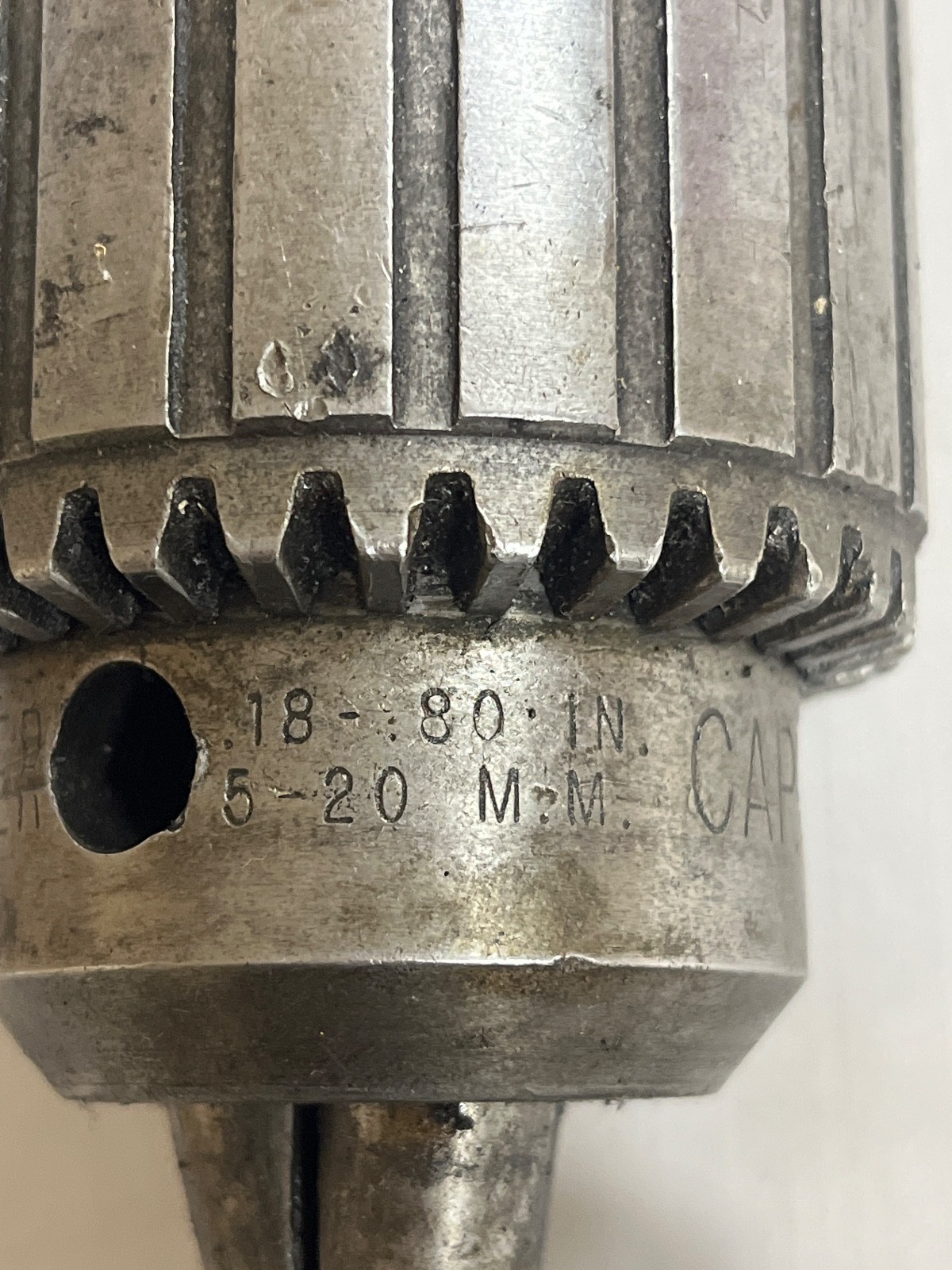 JACOBS CHUCK ARBOR 36PD 3 TAPER .18-.80″ 5-20MM – USED with Key