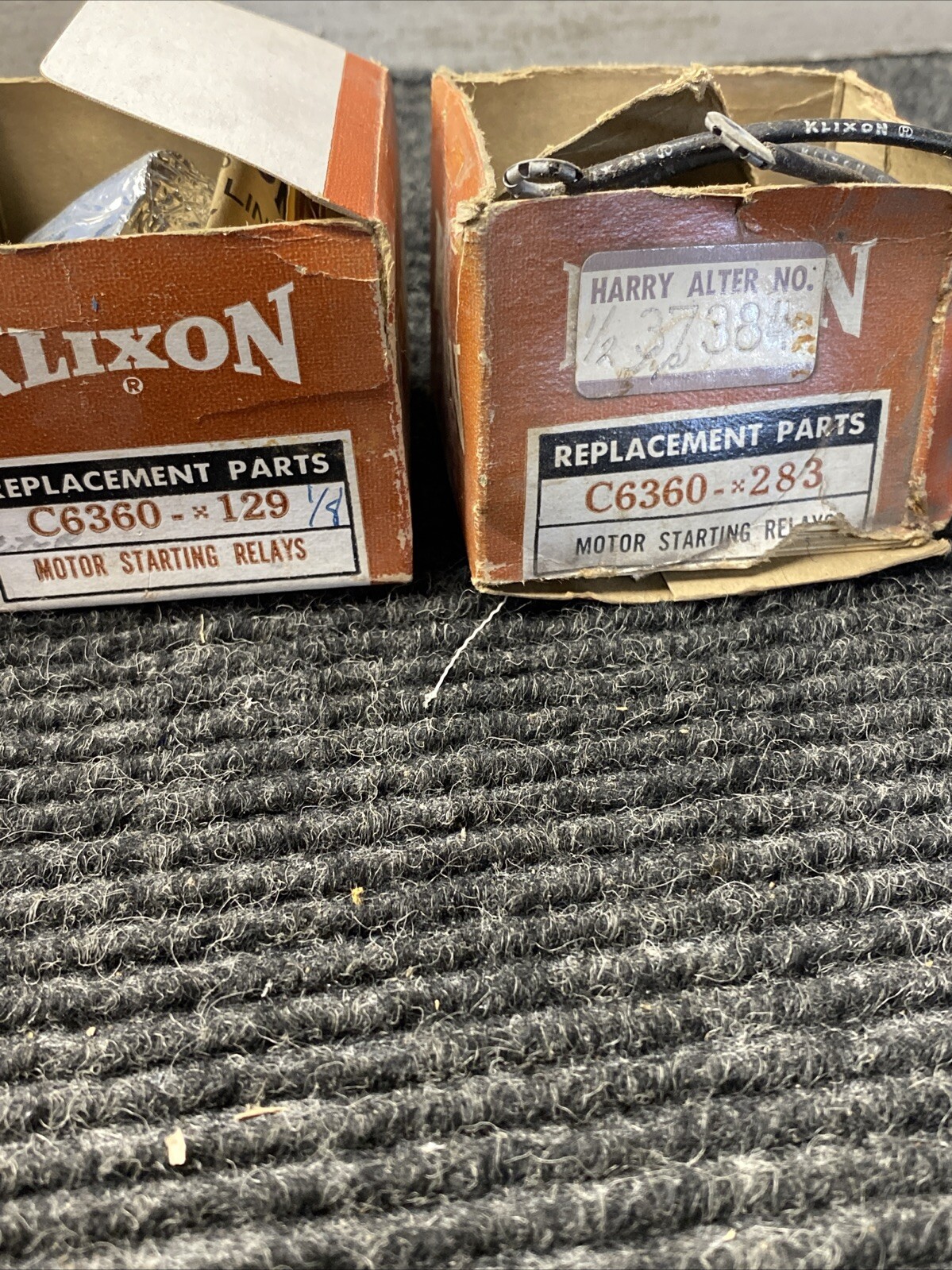 NOS LOT OF 6 Total Klixon C6360 Motor Starting Relays Kit 283(2), 129(2) 272(2)