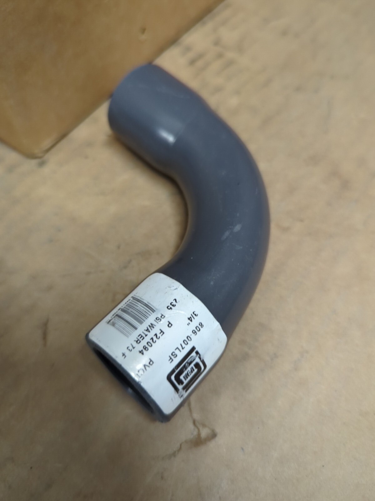 Spears 806-007LSF 3/4 PVC Long Sweep 90 Elbow SOC SCH80 Fab