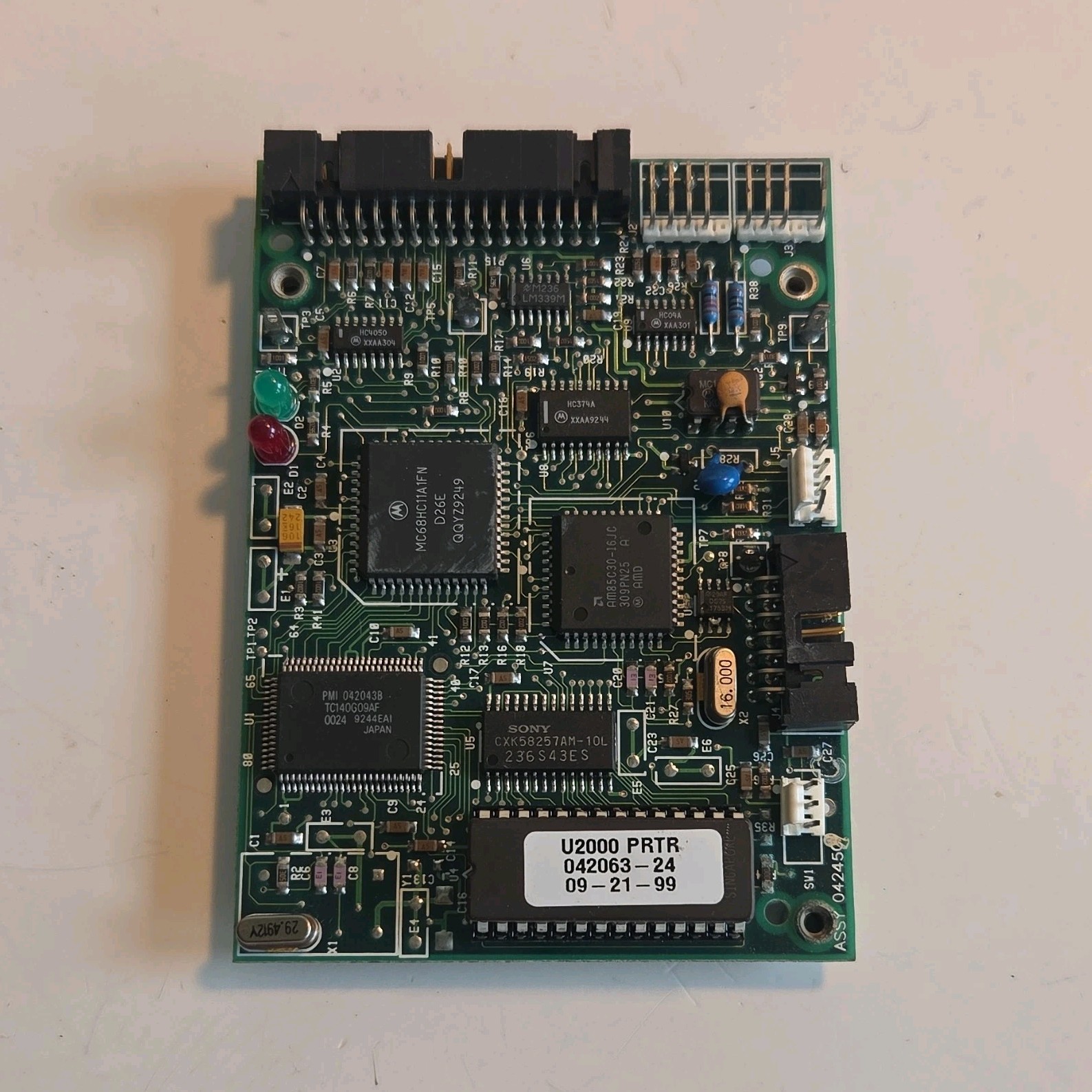 Hobart U2000 PRTR Control Board 042063-24 Industrial Dishwasher PCB 09-21-99
