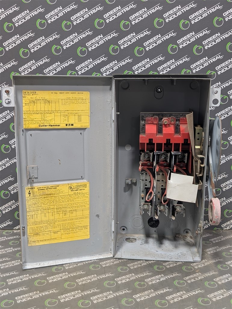 USED 60A Cutler Hammer DH362FRK Fusible Safety Switch 600VAC 3R Enclosure