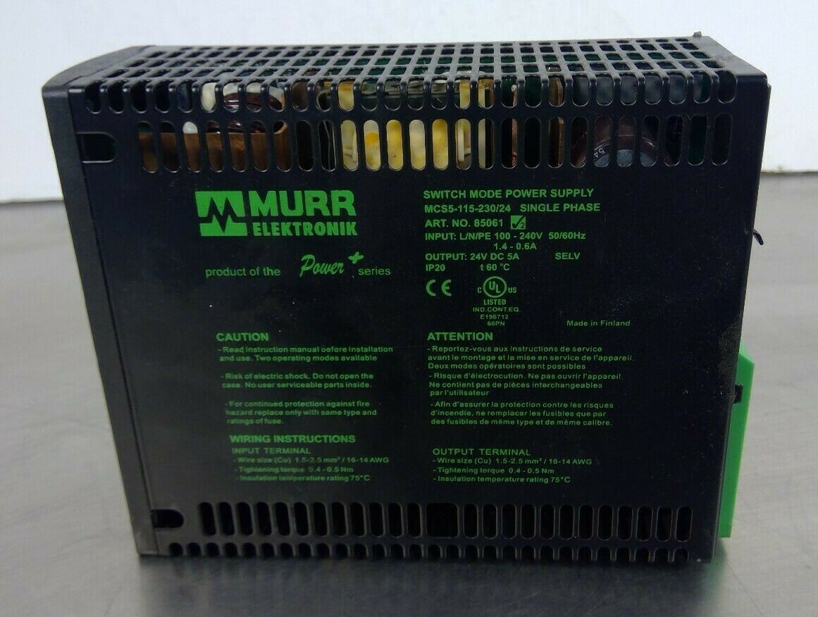 Murr Elektronik 85061 Single Phase – Switch Mode Power Supply 4C
