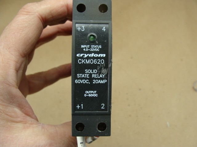 LOT OF 3 CRYDOM SOLID STATE RELAYS CKM0620 60VDC 20A IN: 4.0-32VDC OUT: 0-60VDC