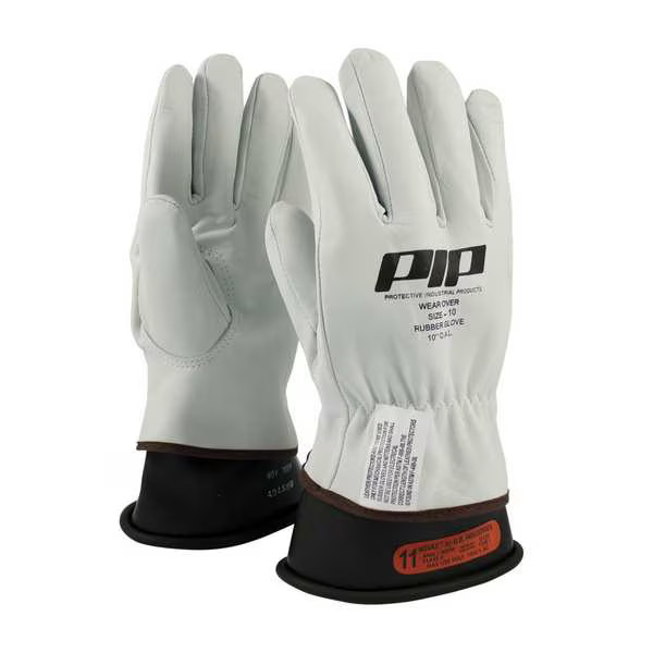 Pip Top Grain Goatskin Protector, Slip-On Cuff, Keystone Thumb, 9, 1 PR