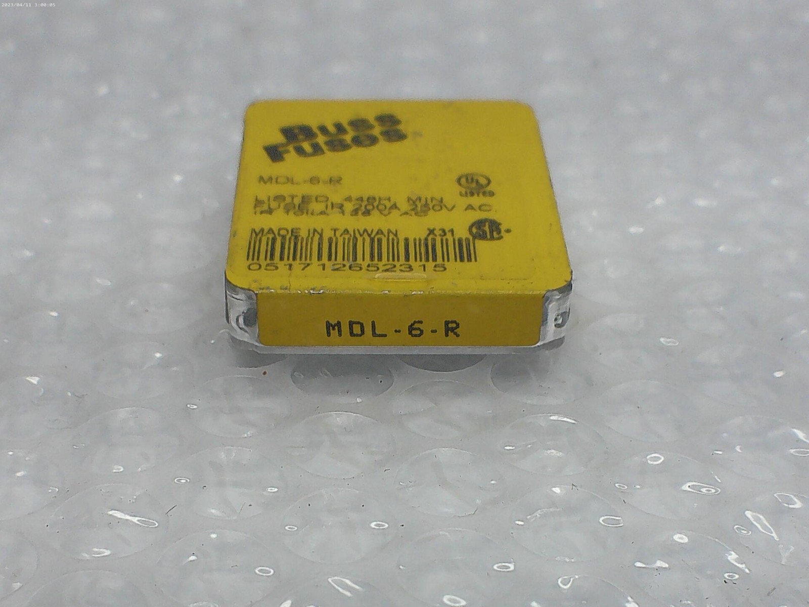 BUSSMANN MDL-6-R FUSE LOT OF 3 PKG OF 5 NSMP