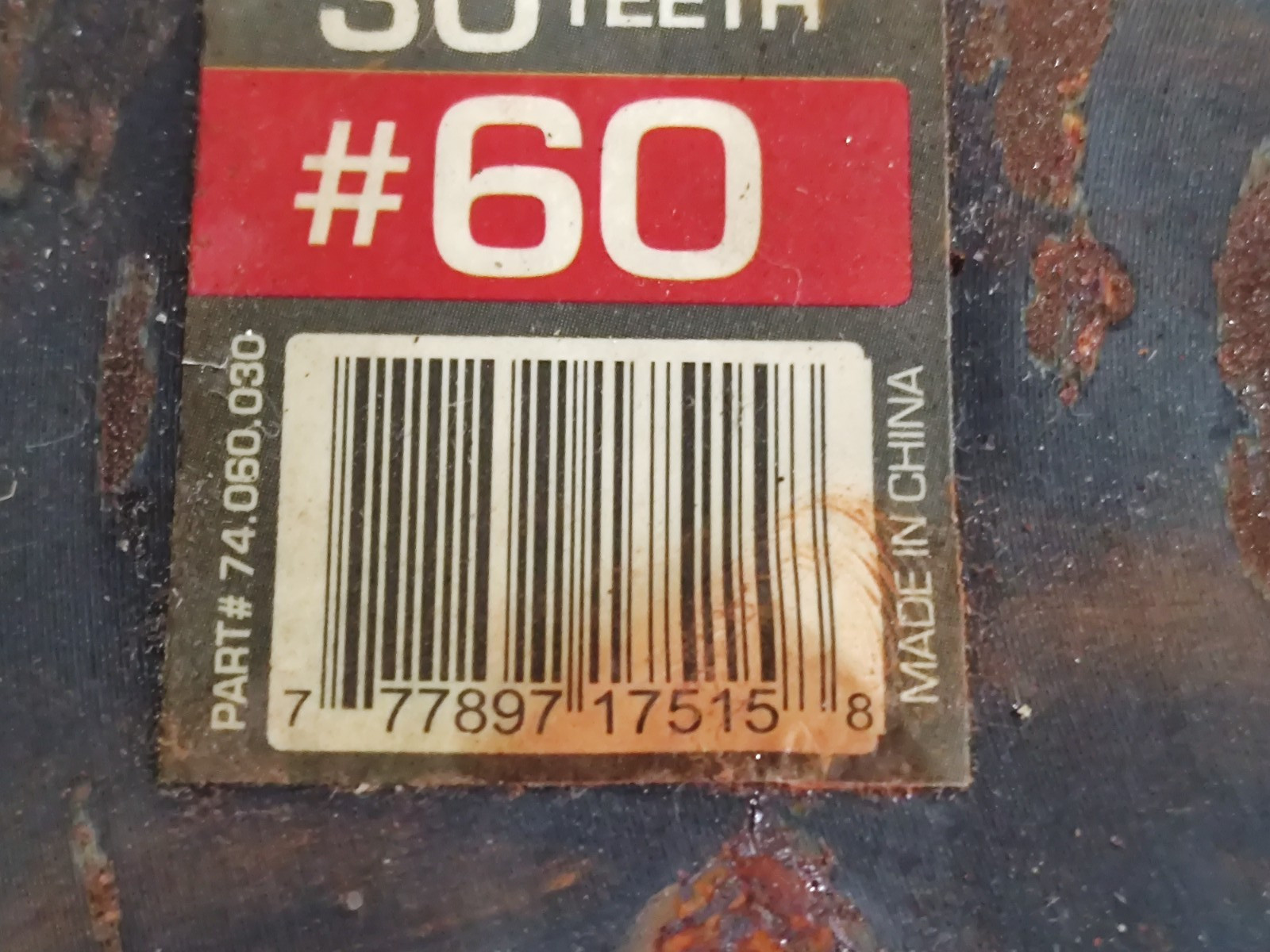 BECO SPROCKET – #60 CHAIN – 30 TEETH / 30T