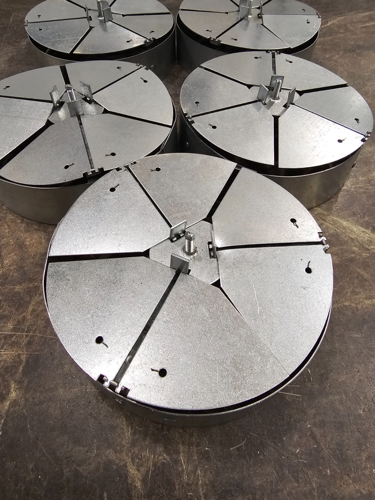 (LOT OF 5) Titus AG75 Steel Opposed Blade Damper 6″ Diameter Round