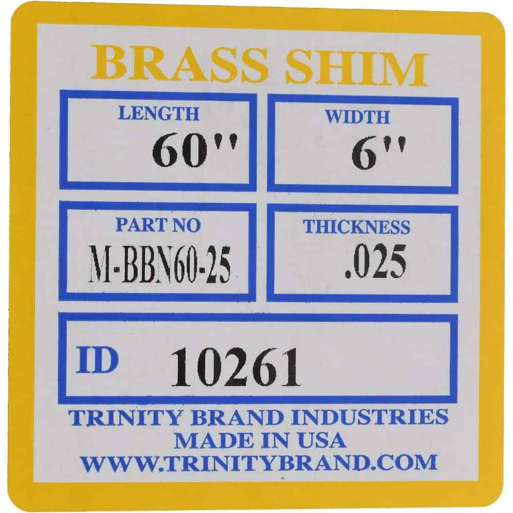 Shim Stock: 0.003” Thick, 100” Long, 6″ Wide, 1010 Low Carbon Steel
