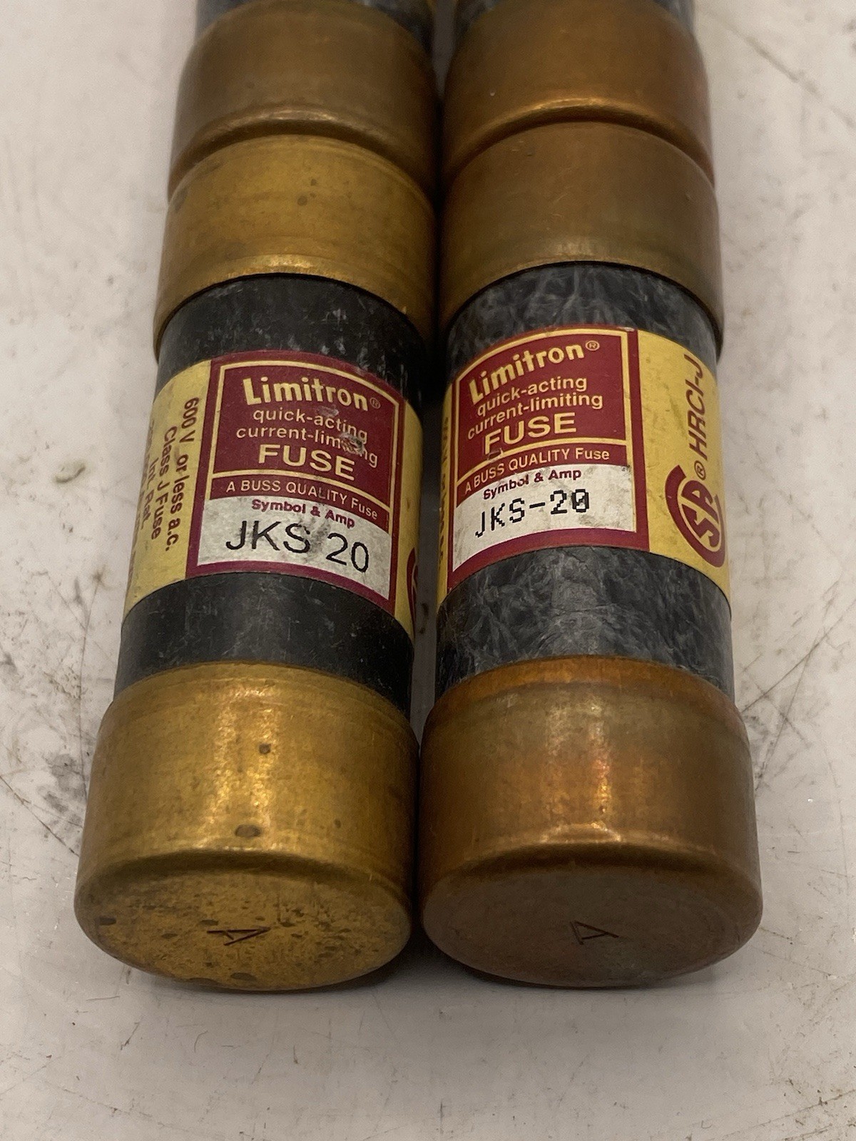 Lot Of 4 Bussmann Buss Limitron JKS-20 Fuse 20A 600V CLASS J