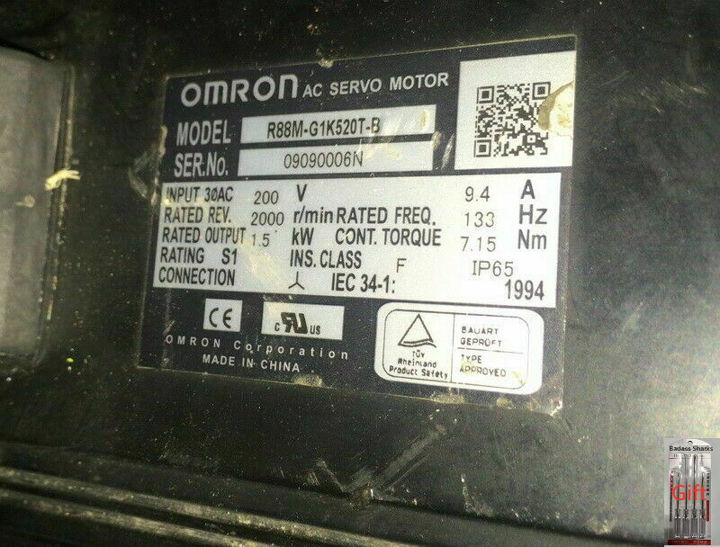 1PCS R88M-G1K520T-B 90days warranty via DHL or FedEx