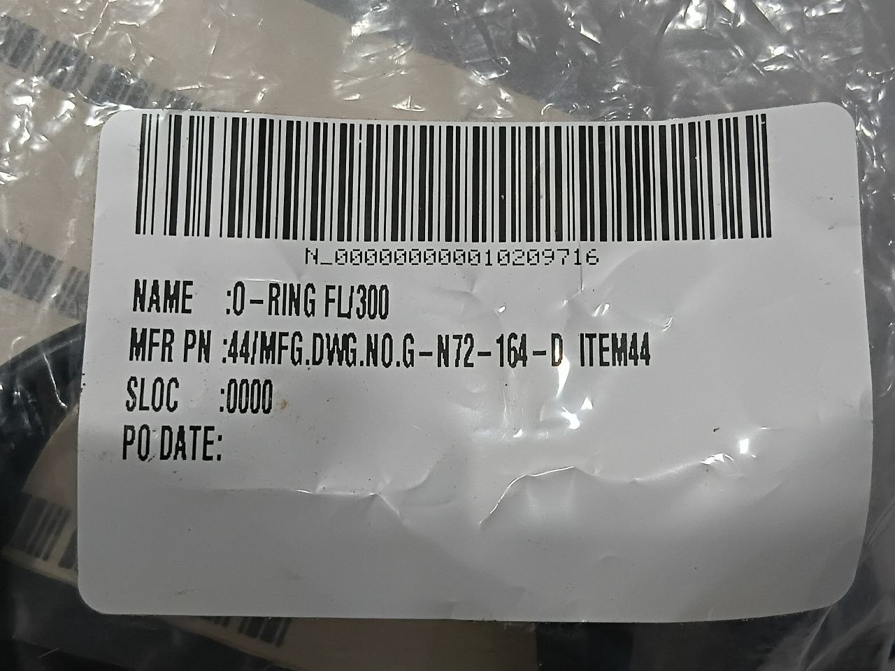 O-Ring FL/300 G-N72-164-D 381.10.10.010 O-Ring Size OD 71mm x ID 65mm x T 5mm