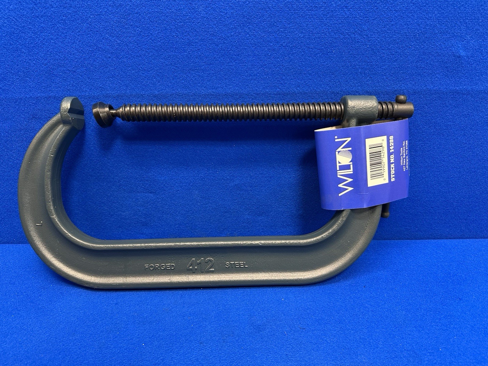 WILTON C-Clamp: Extra Heavy Duty, V-Grooved, Swivel, Sliding T Handle