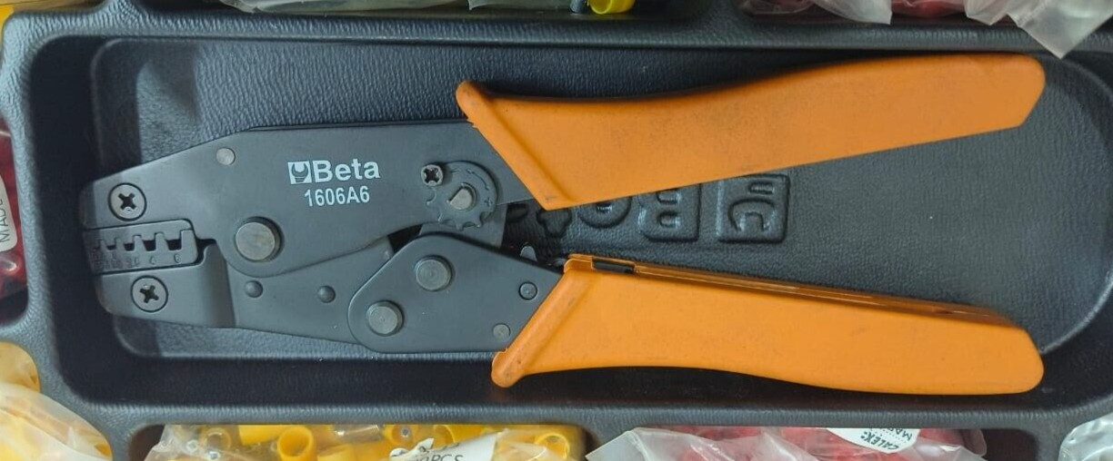 BETA TOOLS 1606A6 CRIMPING PLIERS FOR TUBULAR TERMINALS WITH ASSORTMENT 450TERMI