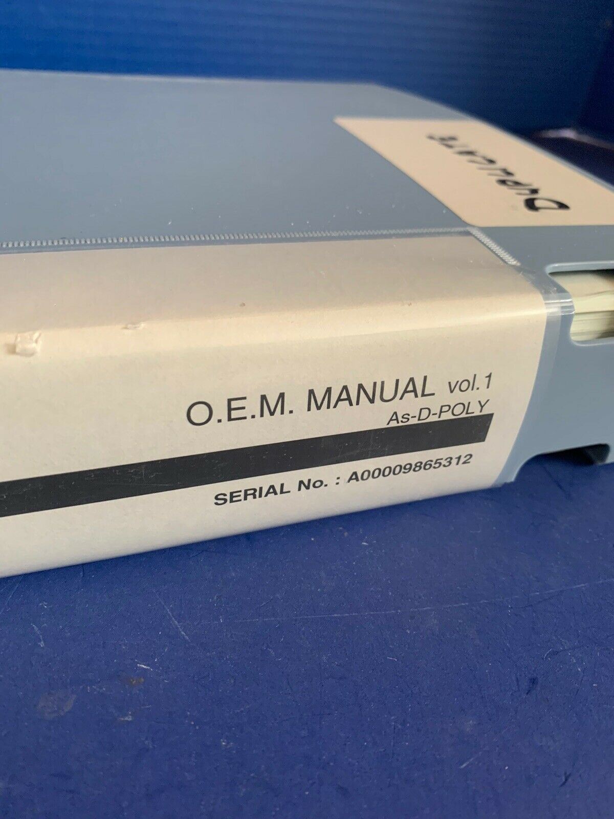 Tokyo Electron ALPHA-8S-E Vertical LP-CVD As-D-POLY O.E.M. Manual Volume 1, Used