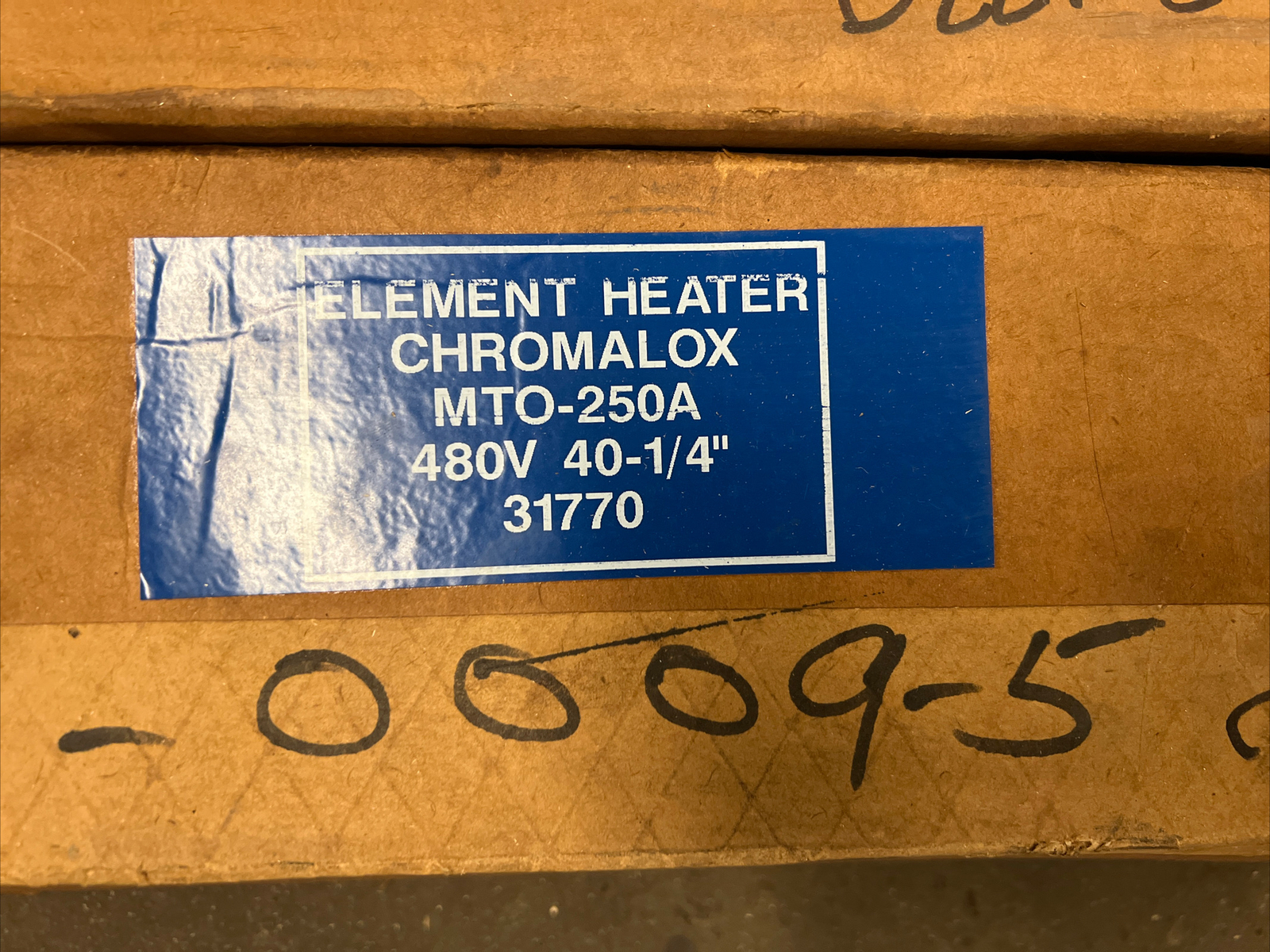NOS SURPLUS CHROMALOX MTO-250A 480V 1P 5000W Heater 40-1/4” 31770