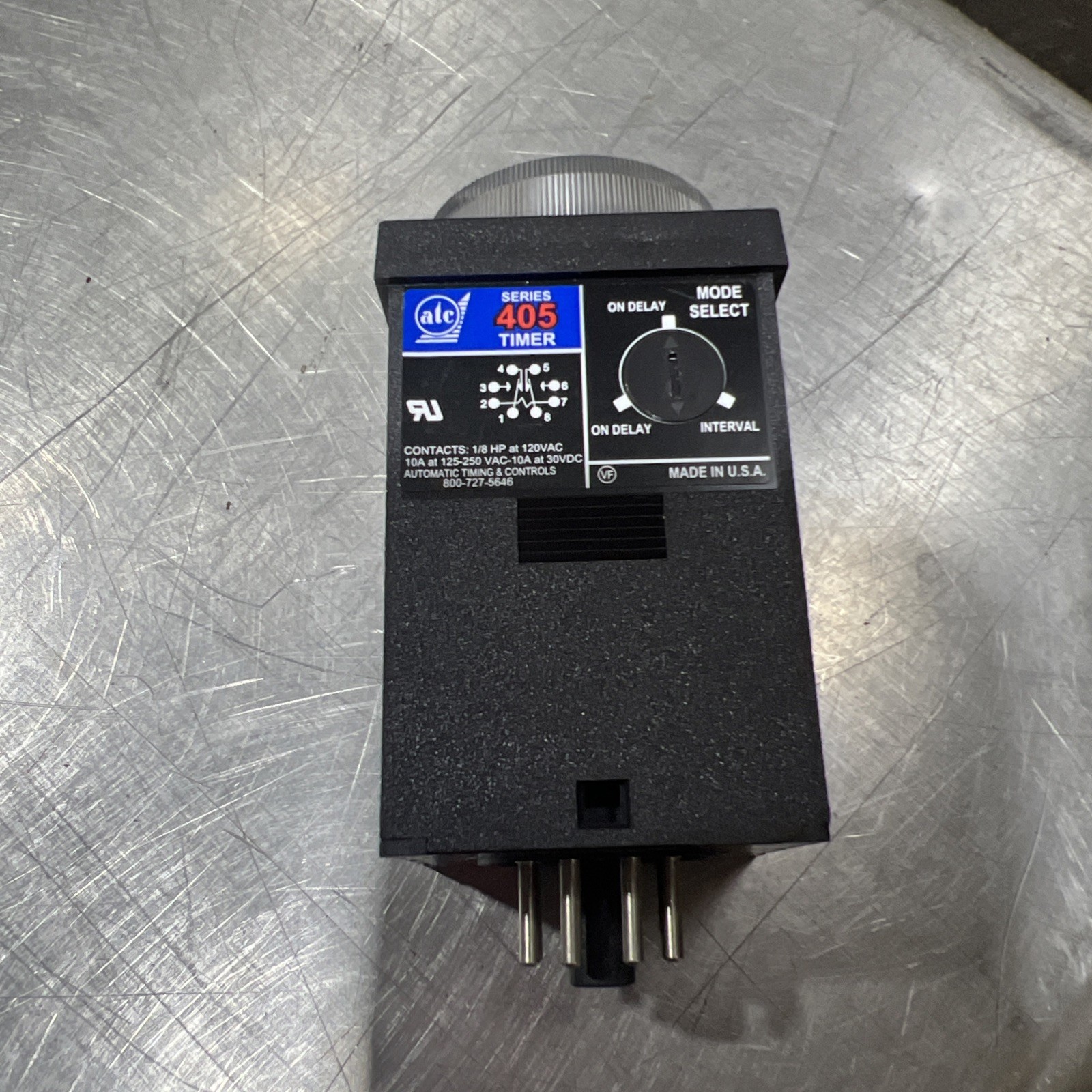 ATC DIVERSIFIED ELECTRONICS 405C-100-F-2-X 1/16 DIN Timer 1 or 10 sec/min/hr