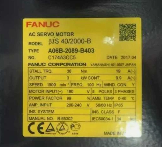 1pcs Fanuc servo motor A06B-2089-B403 new by DHL or EMS