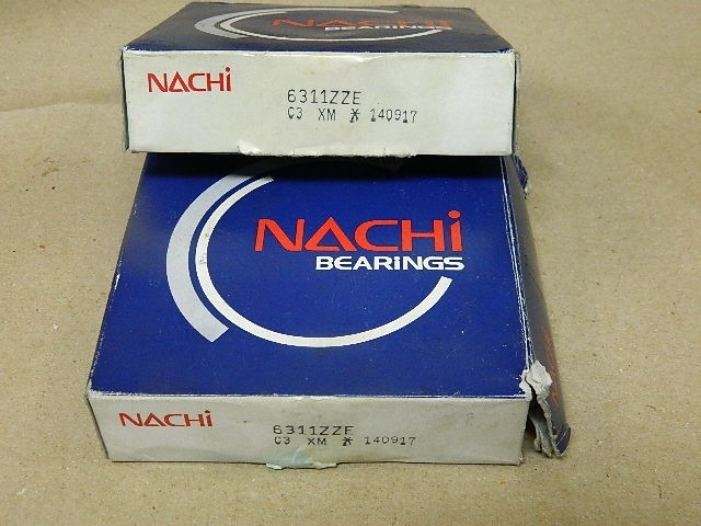 NACHI Bearing 6311ZZE 140917 Inside 55mm Outside 120mm Width 29mm 2 pieces NEW