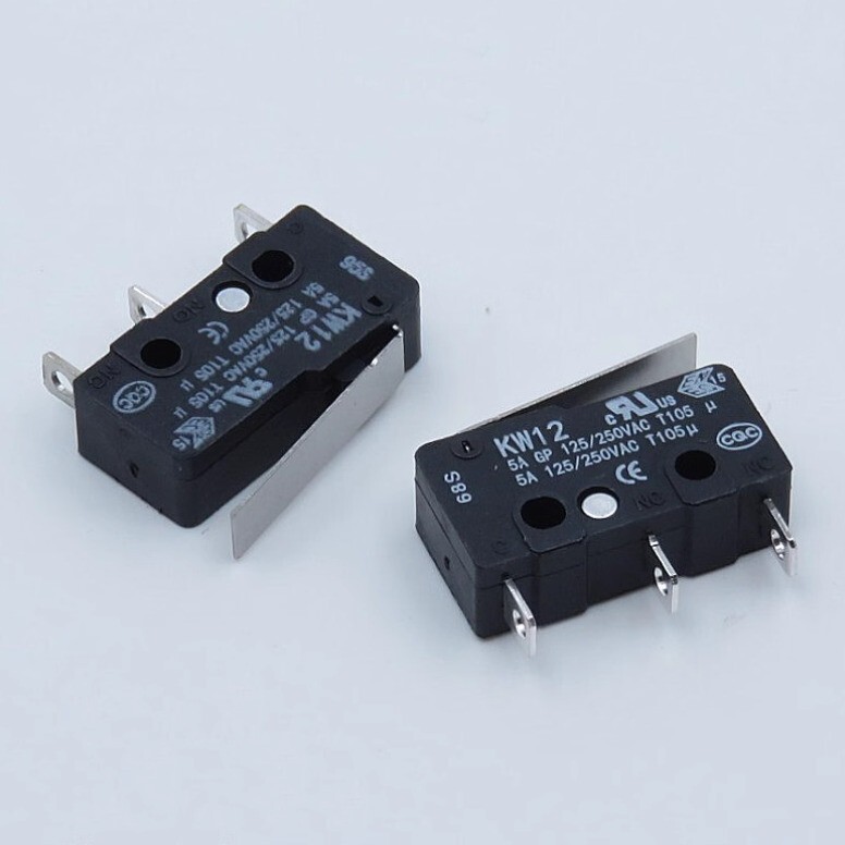 1pc QIAOH 3pins silver contact KW12-B stroke limit micro switch with handle