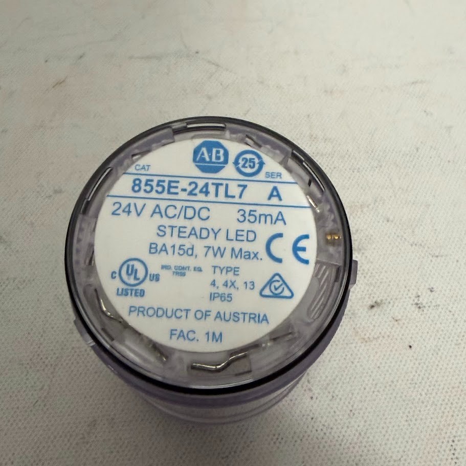 NEW – Allen Bradley 855E-24TL7 Clear Steady LED 24V AC/DC Free Shipping!