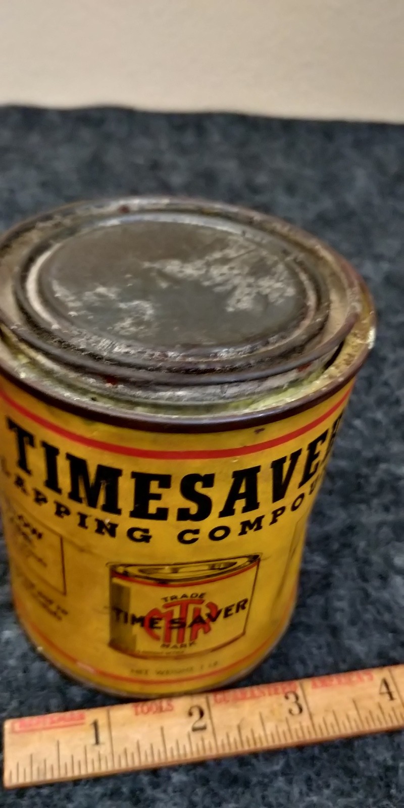 FULL CAN new old stock TIMESAVER LAPPING COMPOUND YELLOW LABEL 60N MEDUIM