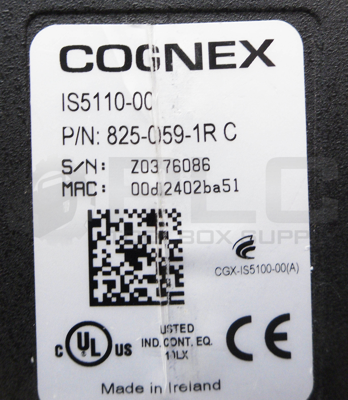 COGNEX 800-5870-1R C INDUSTRIAL VISION SYSTEM 825-059-1R C IS5110-00