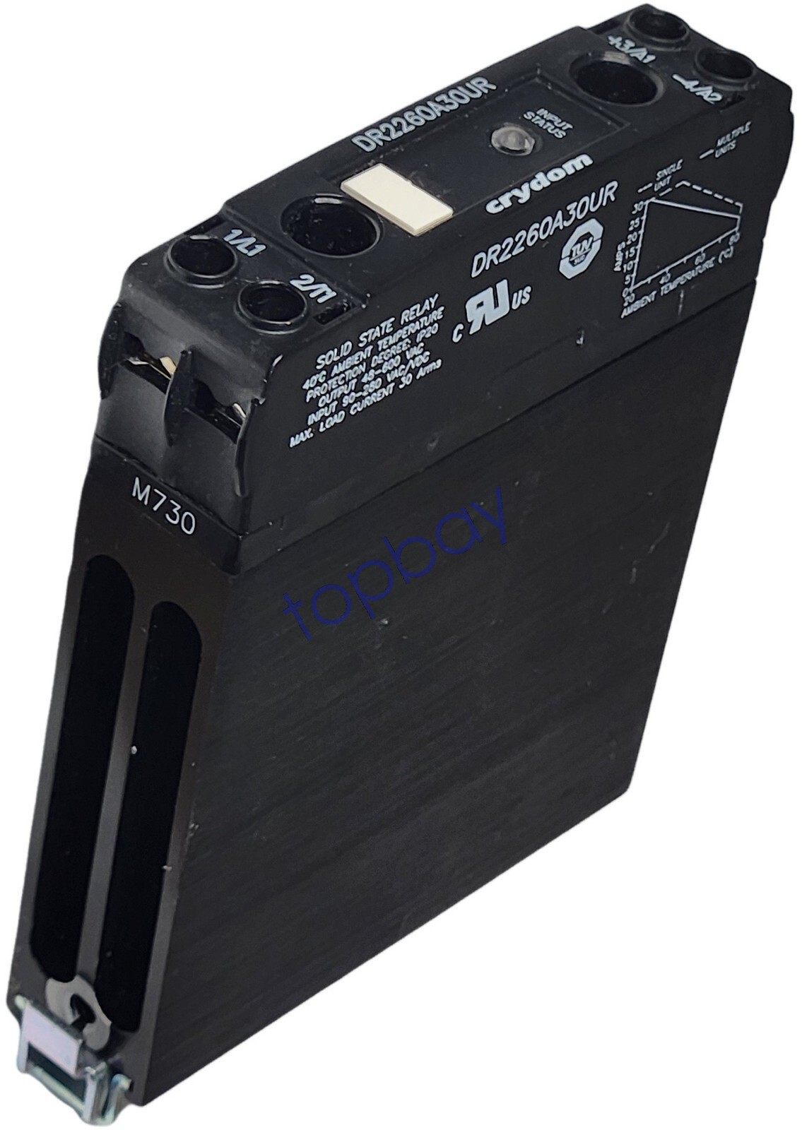Crydom DR2260A30UR Solid State Relay 30A 90-280VAC/DC 600VAC .5-3HP kW