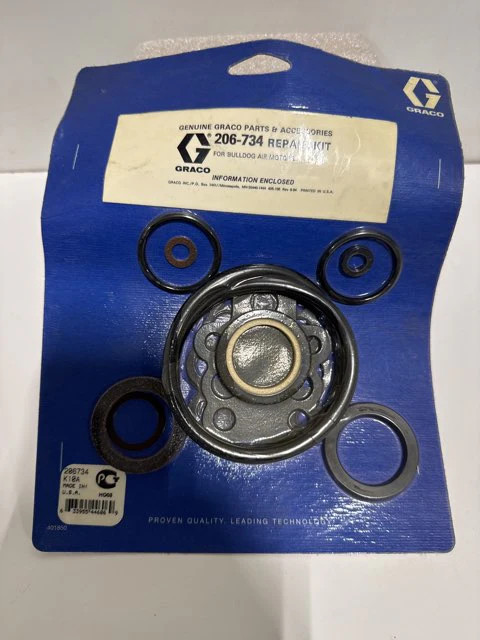 Graco 206-734 Repair Kit for Bulldog Air Motor-New In Box