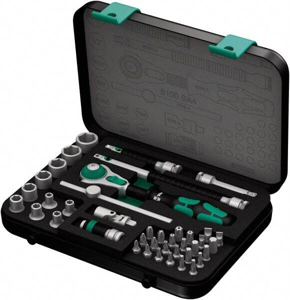 Wera 5003535001 41 Piece 1/4″ Drive Socket & Bit Set in Molded Steel Case