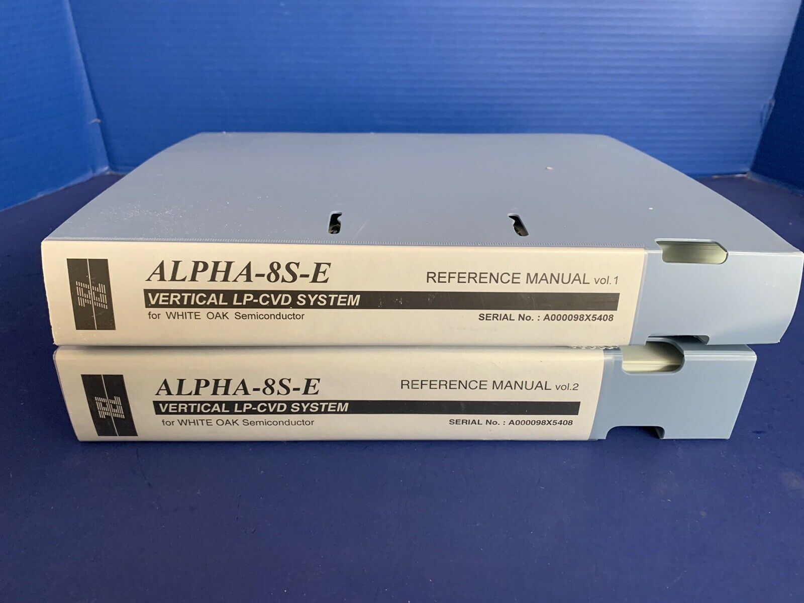Tokyo Electron ALPHA-8S-E Vertical LP-CVD Reference Manual Vol 1 and Vol 2