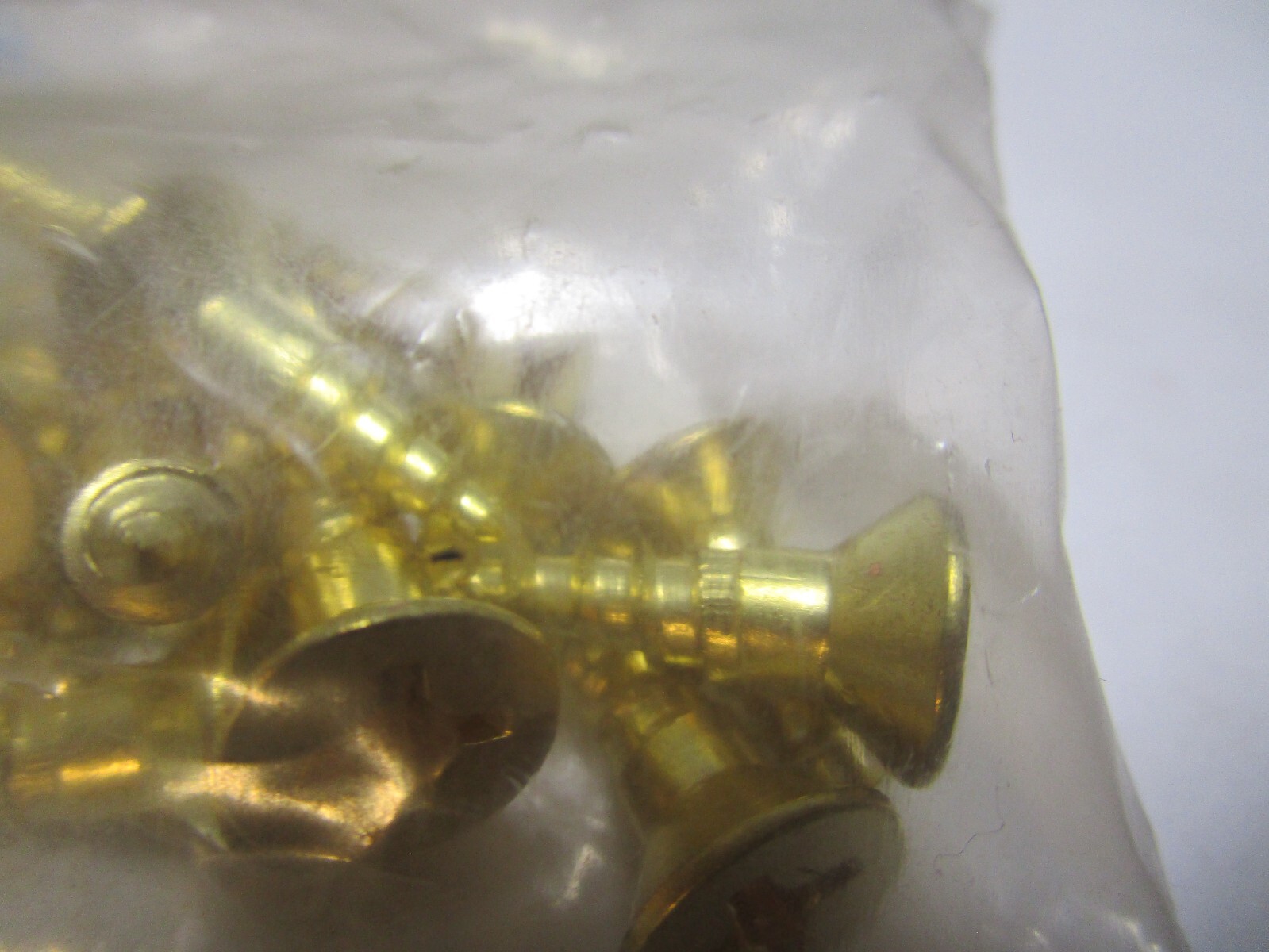 #12-11 x 3/4″ Flat Head Phillips Sharp Point Plain Brass Wood Screw QTY 25