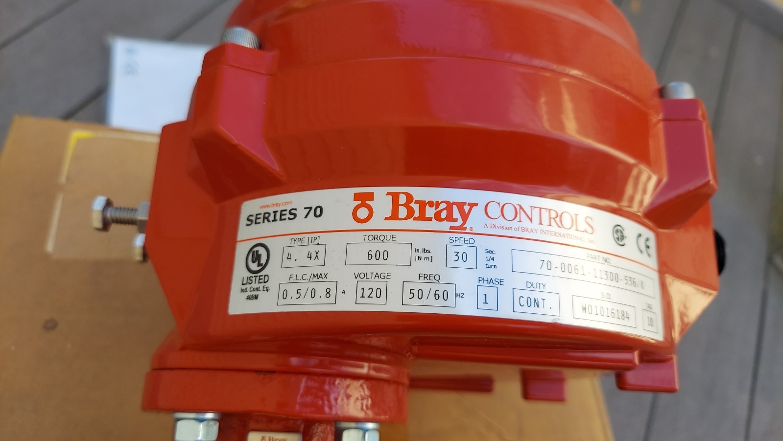 New Bray 70-0061-113D0-536K 2-Position Actuator