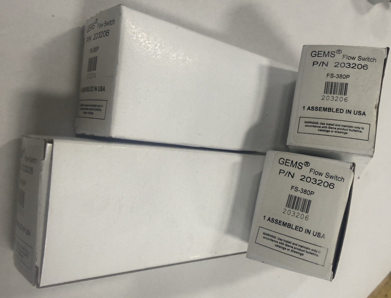 Gems FS‑380P Inline Flow Switch – Model 203206 – 0.15 GPM – NEW in Box