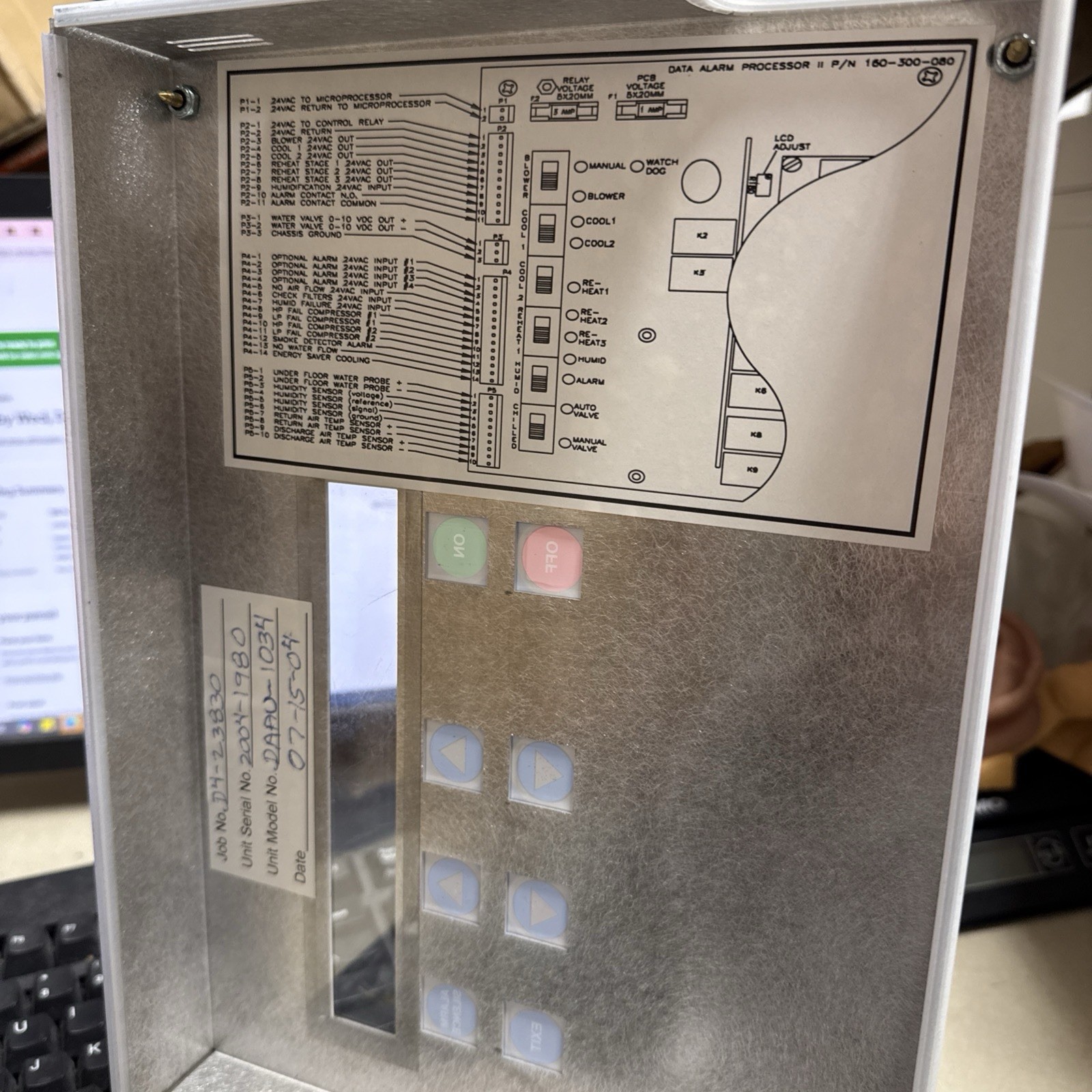 Data Aire Inc. DAP II Alarm Processor Control Interface