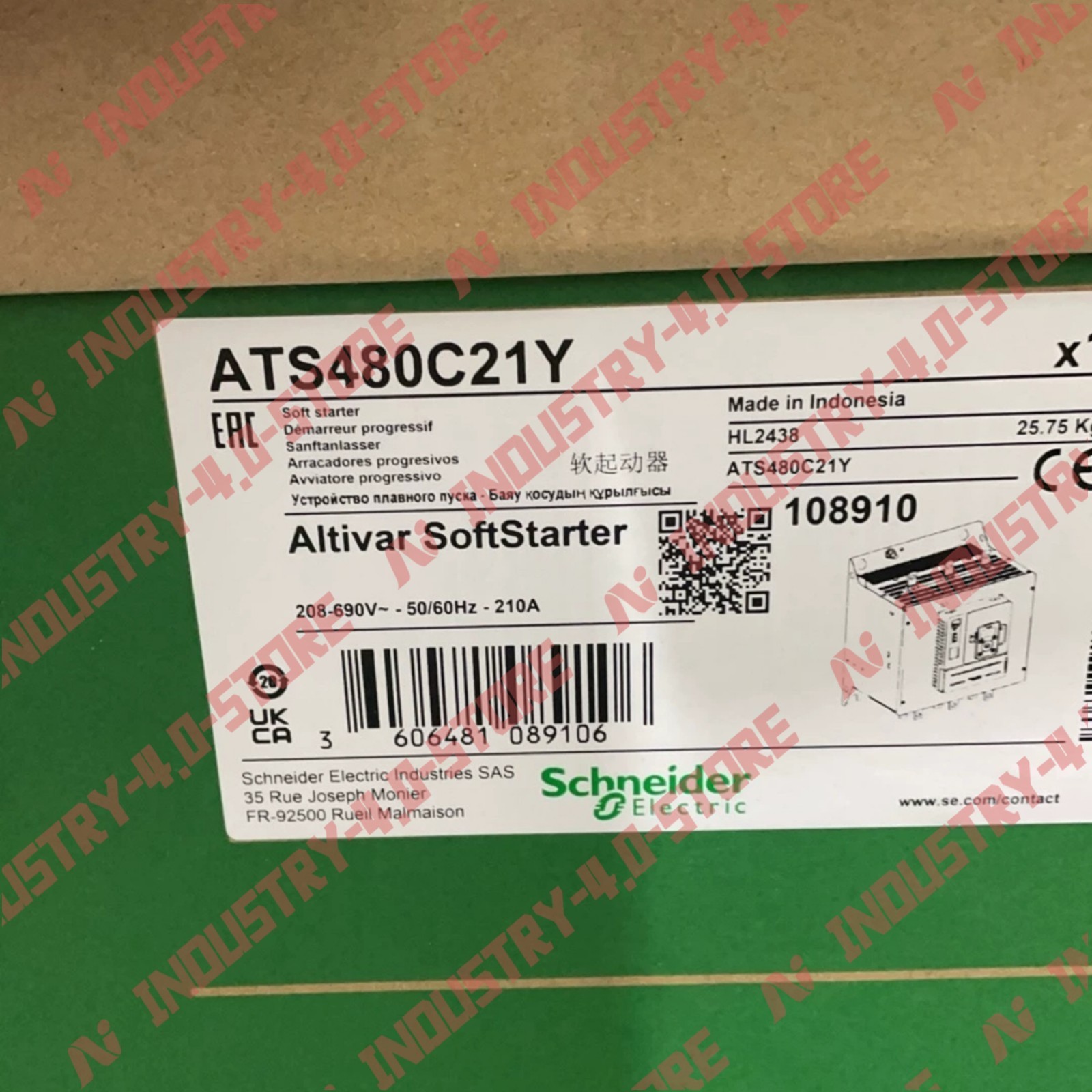 Schneider ATS480C21Y 210A 110kW Soft Starter#1pcs new in box
