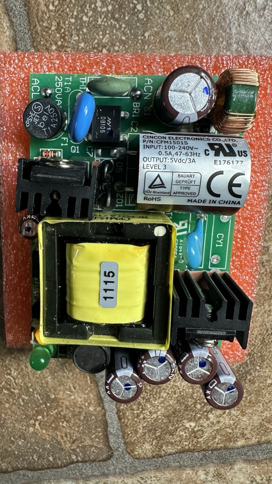 2 Cincon CFM1501S Open Frame AC/DC Converter 0.5A,47-63Hz output:5V/3A