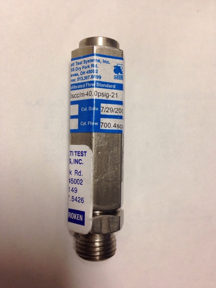 Cincinnati Test Systems 420-720.0scc/m-40.0psig-21, EX0I688 #1645P6