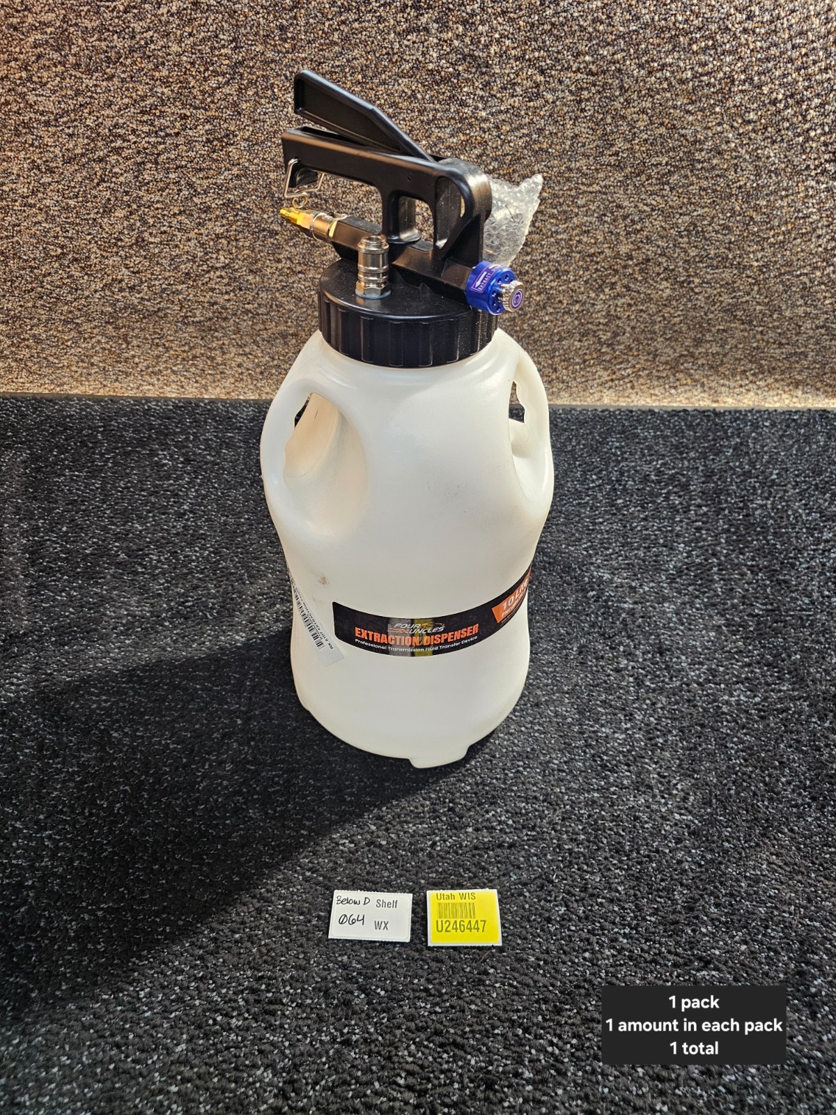 FOUR UNCLES 10L Pneumatic Transmission Fluid Extraction Dispenser, White
